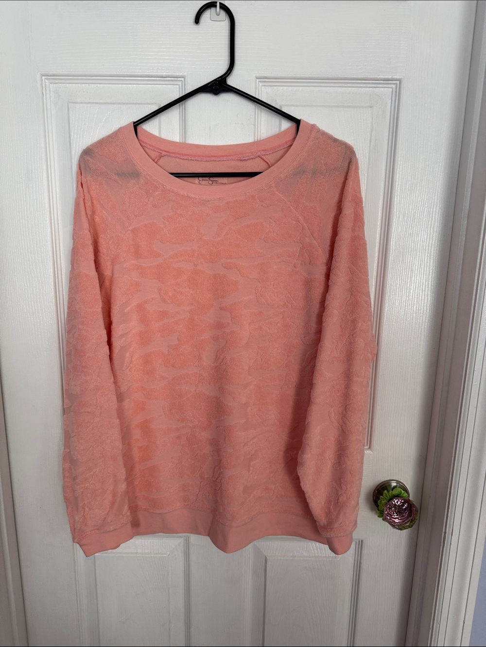 Jessica Simpson Peach Crewneck Sweater - Textured Knit
